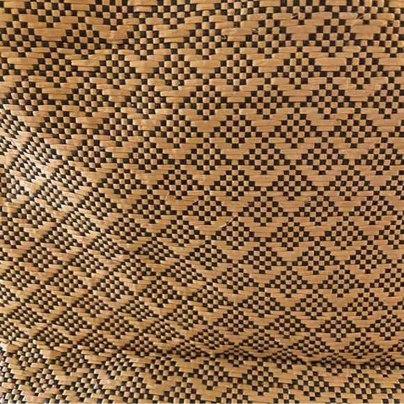 Vintage Marlo basketweave leopard handle satchel bag - Picture 2 of 7